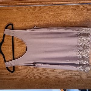 Buckle Black Tank Top With Lace Trim Women's Size XL